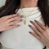 Petite Engraved Locket 18K Gold