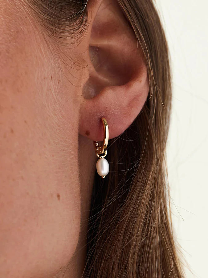 Pearl Drop hoops