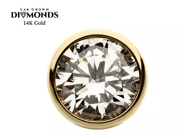 Lab Grown Round Diamond 14K