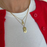 Petite Engraved Locket 18K Gold
