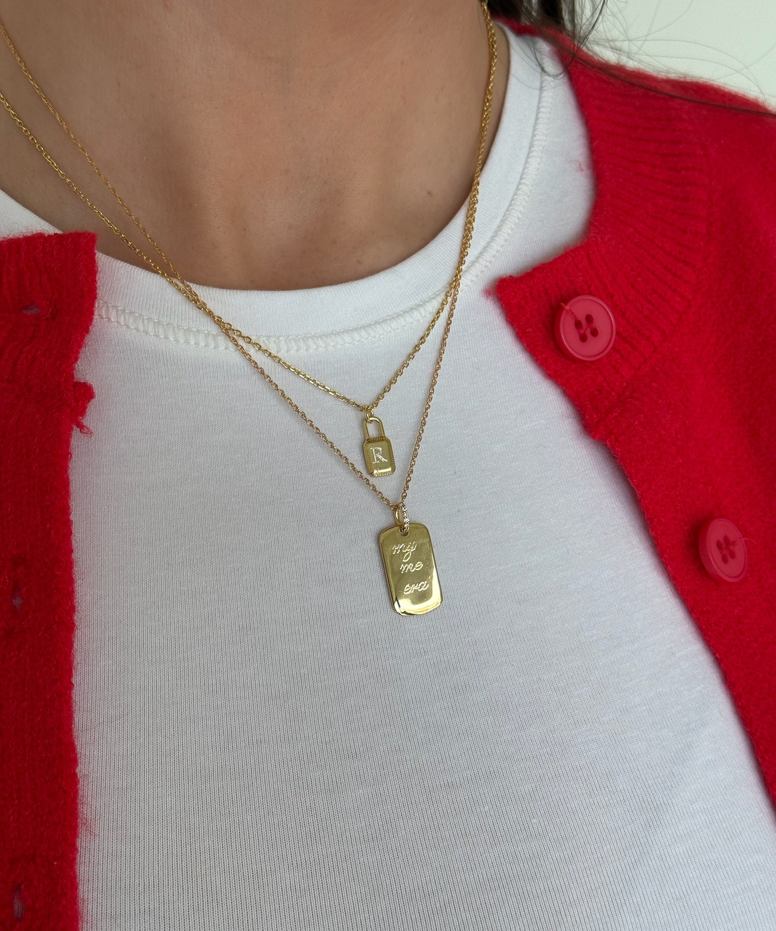 Petite Engraved Locket 18K Gold