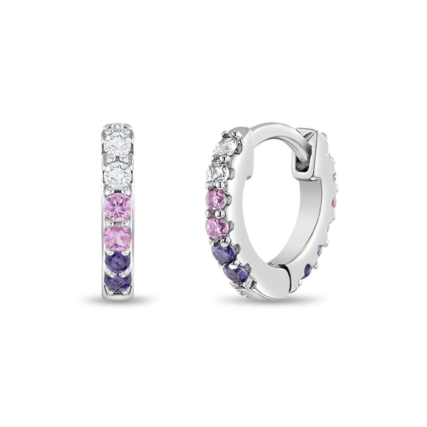 Pink Diamond Hoops