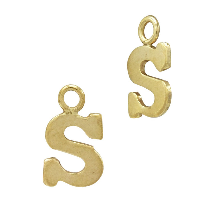 Gold Solid Letter Hoop