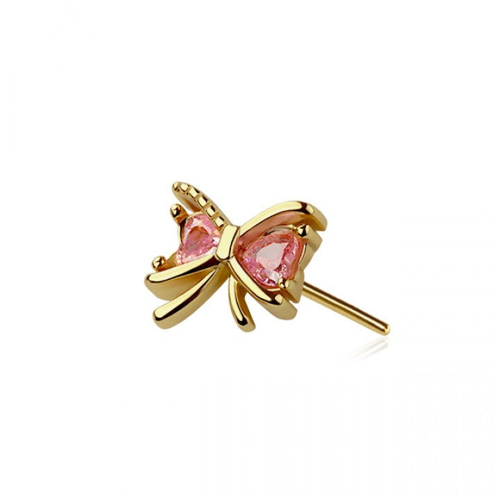 Pink Ribbon Threadless 316L