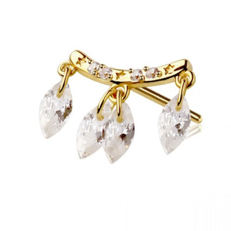 Floating Marquise Threadless 316L