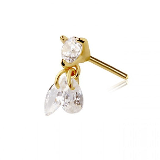 Tear Drop Dangle Threadless 316L