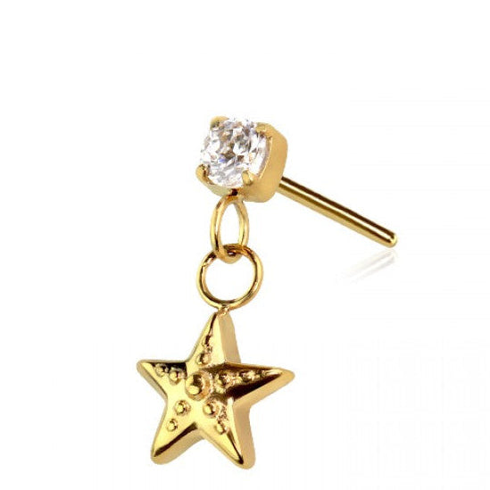Dangle Star Threadless 316L