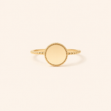 G Beaded Halo Ring