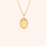 Mini Silhouette Engraved Necklace 18K Gold