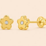 14K Flower Earrings