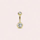 Navel Gold Ring in Titanium