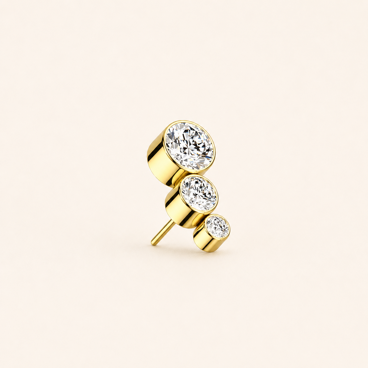 Stacked Diamond Stud