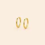 Solid Thin Huggie Hoops