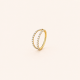 Double Stack Diamond Hoop