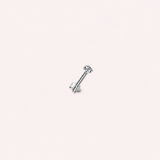 Silver Diamond Stud Titanium