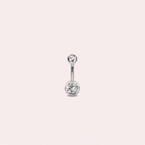 Navel Ring in Titanium Silver
