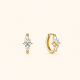 Teardrop Diamond Hoops