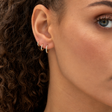 Dainty Snug Studded Hoops