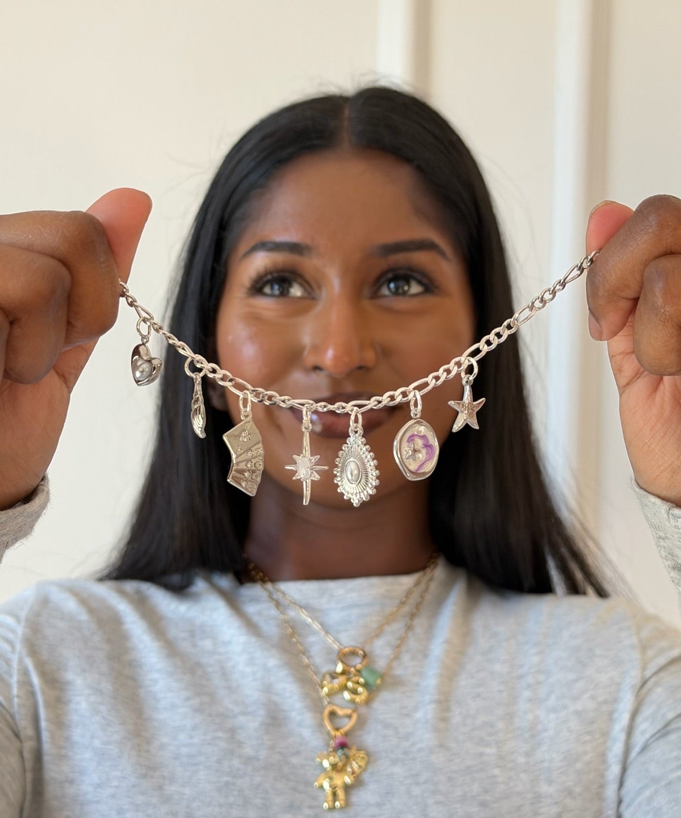 Freshwater Pearl Charm Necklace