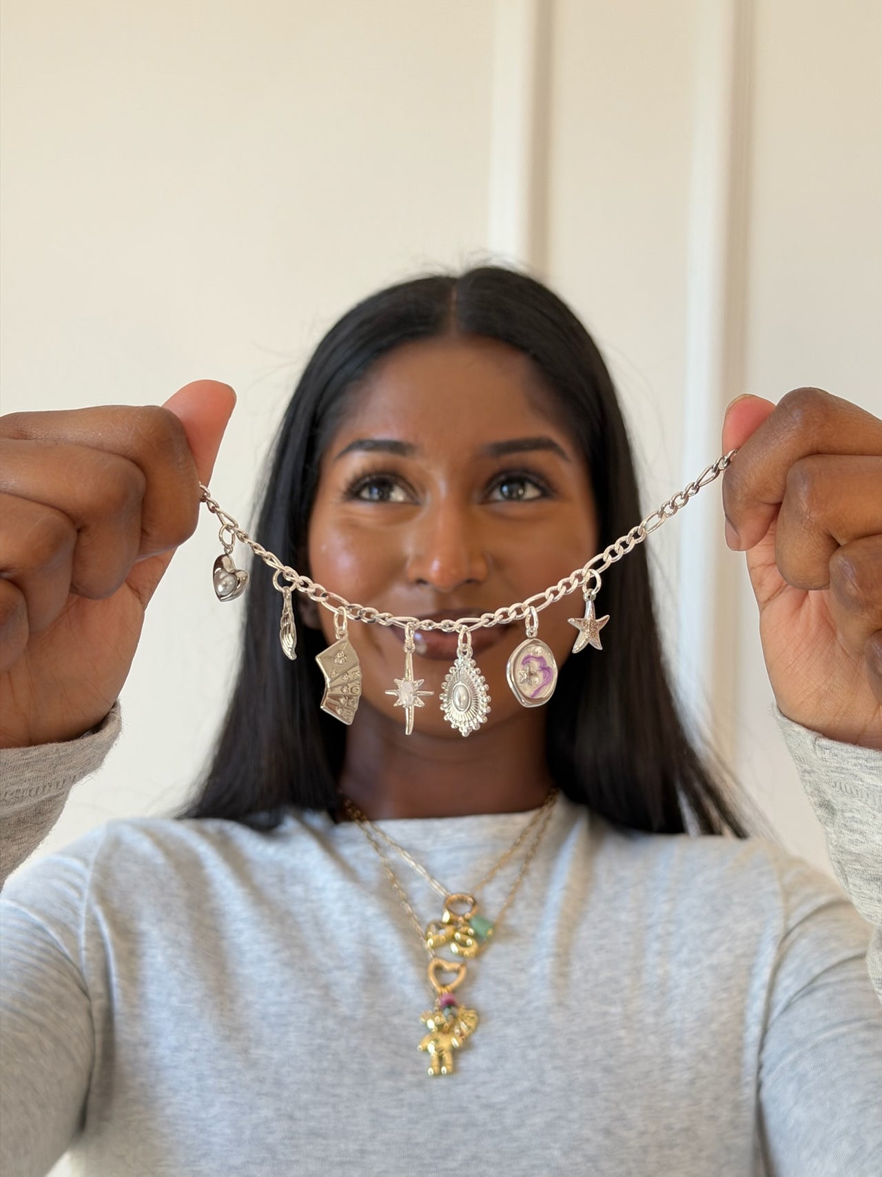 Freshwater Pearl Charm Necklace