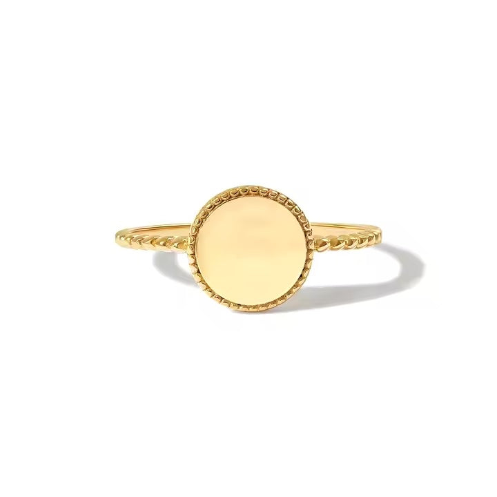 G Beaded Halo Ring