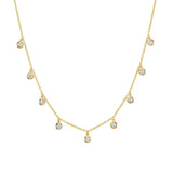 Diamond Bezel Drops Necklace
