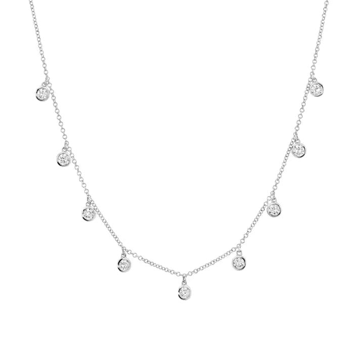 Diamond Bezel Drops Necklace