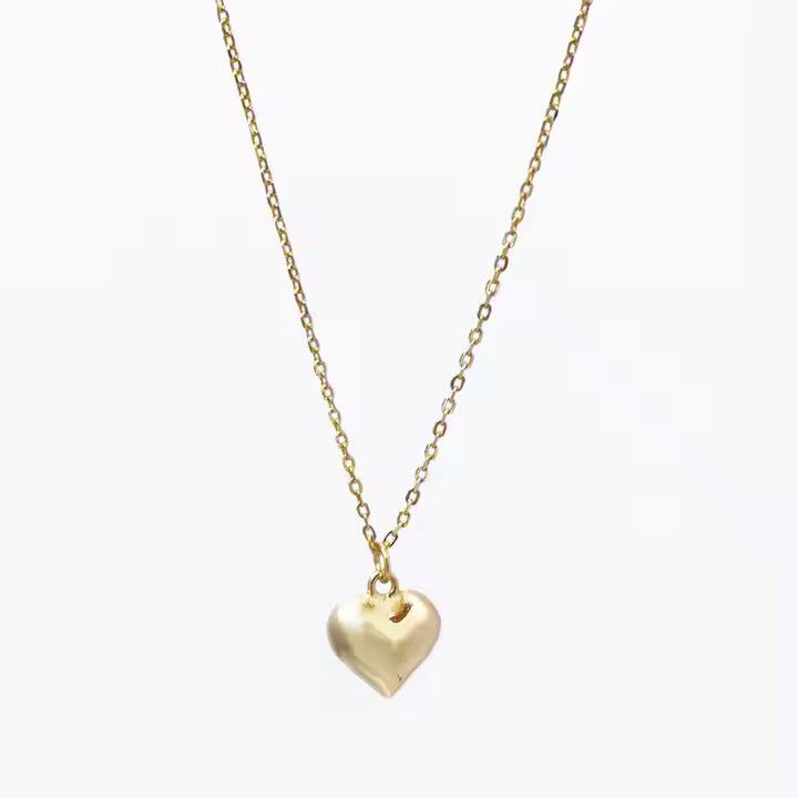 Puffed Heart Necklace