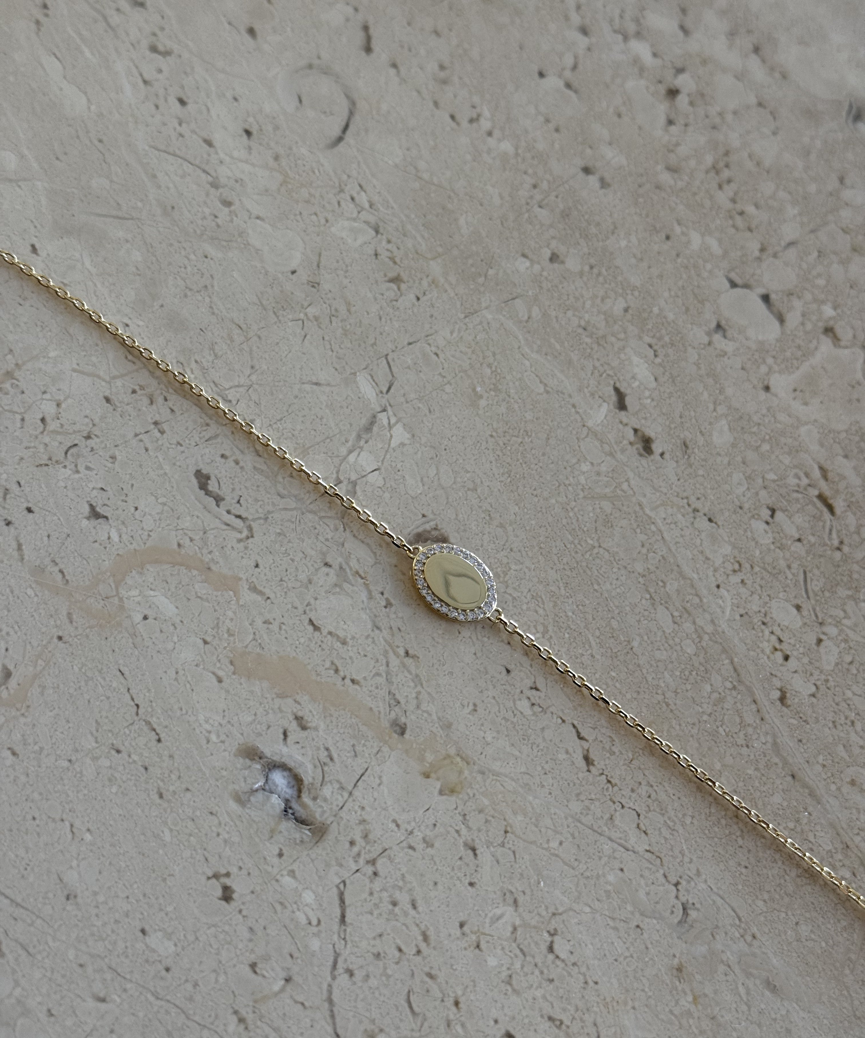 Paved Diamond Bracelet 18K Gold