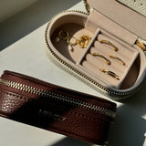Leather Mini Oval Jewellery Box