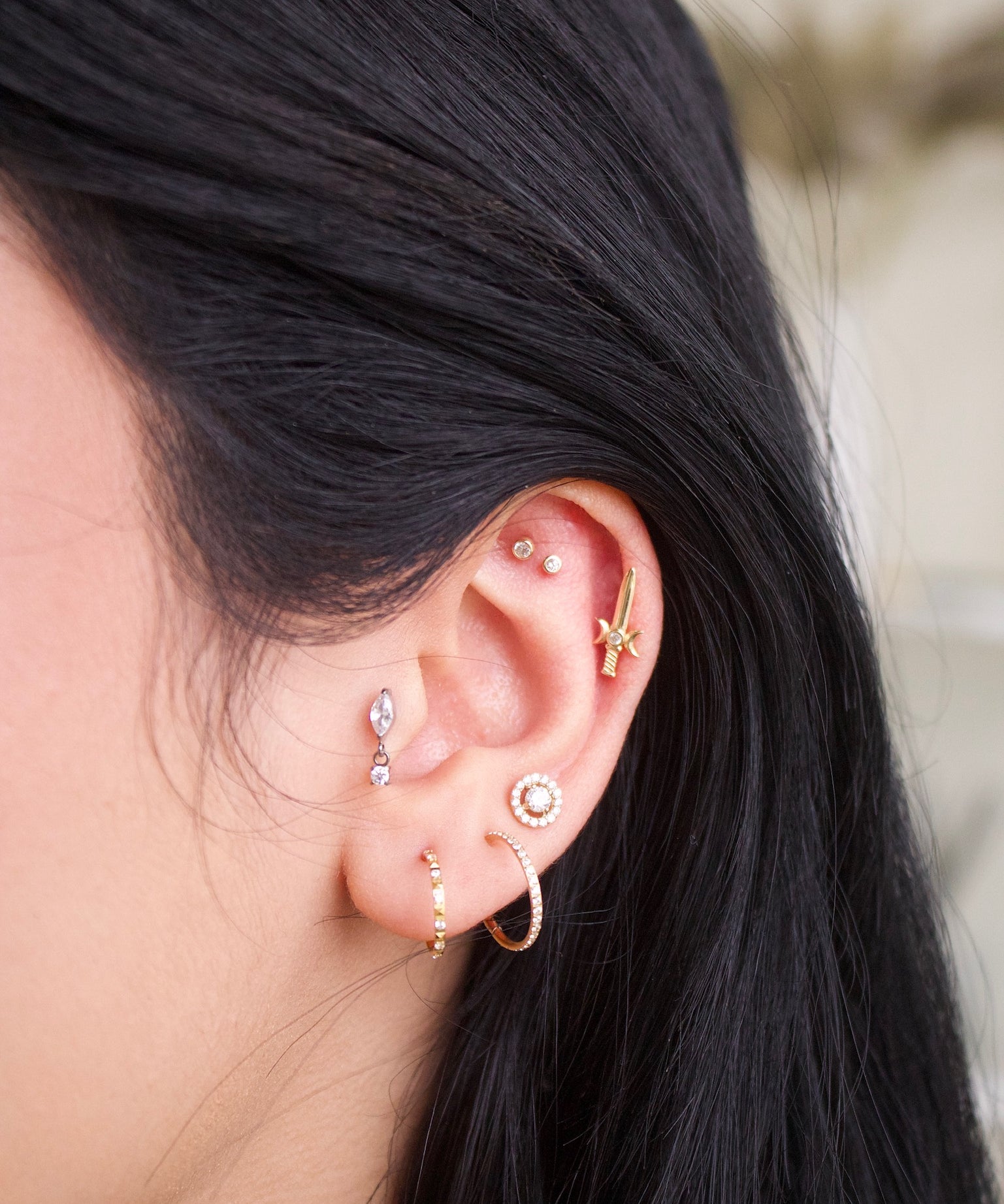 Diamond Gem Cut 14K