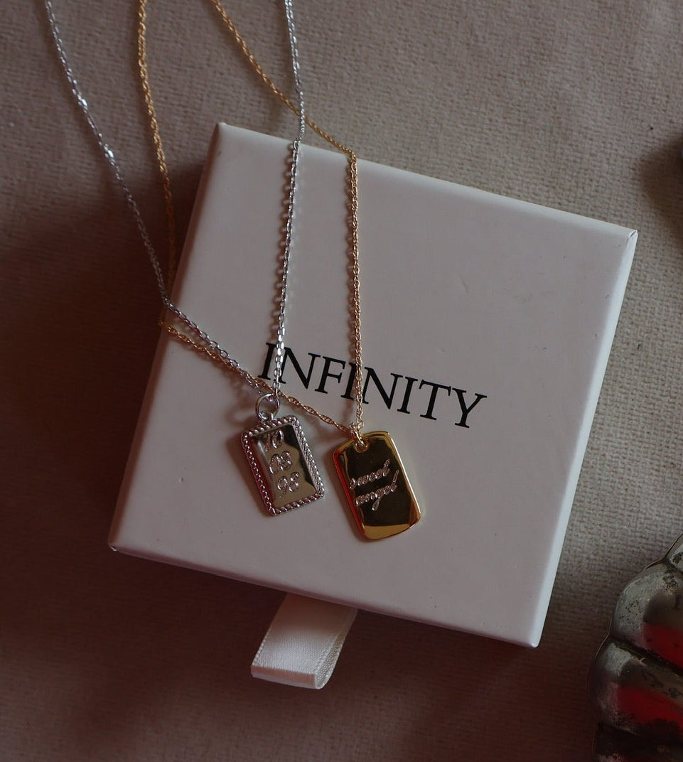 C Diamond Tag Pendant