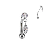 Diamond Dangle Barbell