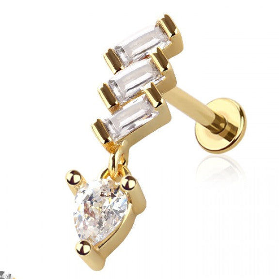 Teardrop Dangle Threadless 316L