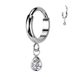 Huggie Teardrop Dangle