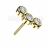 Cluster Studs 14K