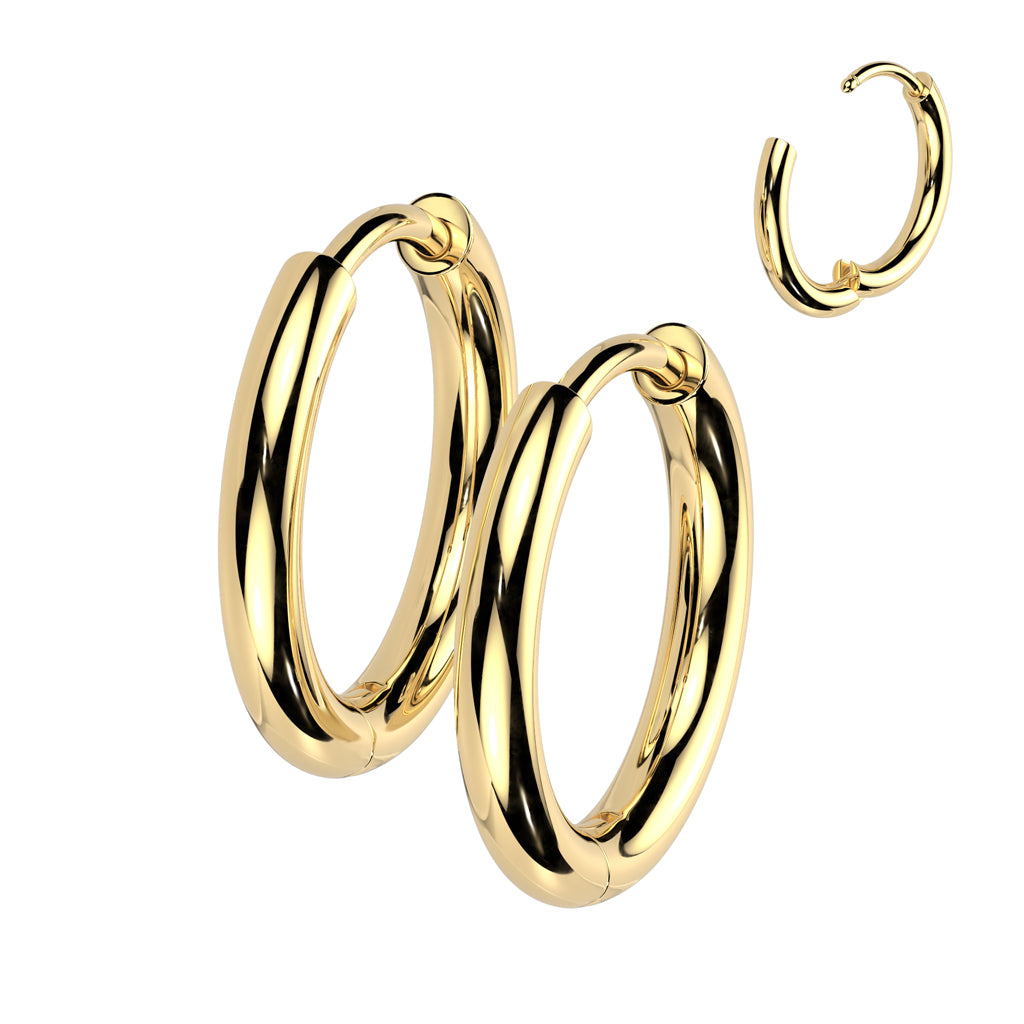 Solid Thin Huggie Hoops