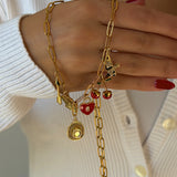 Cupids Heart Charm Necklace