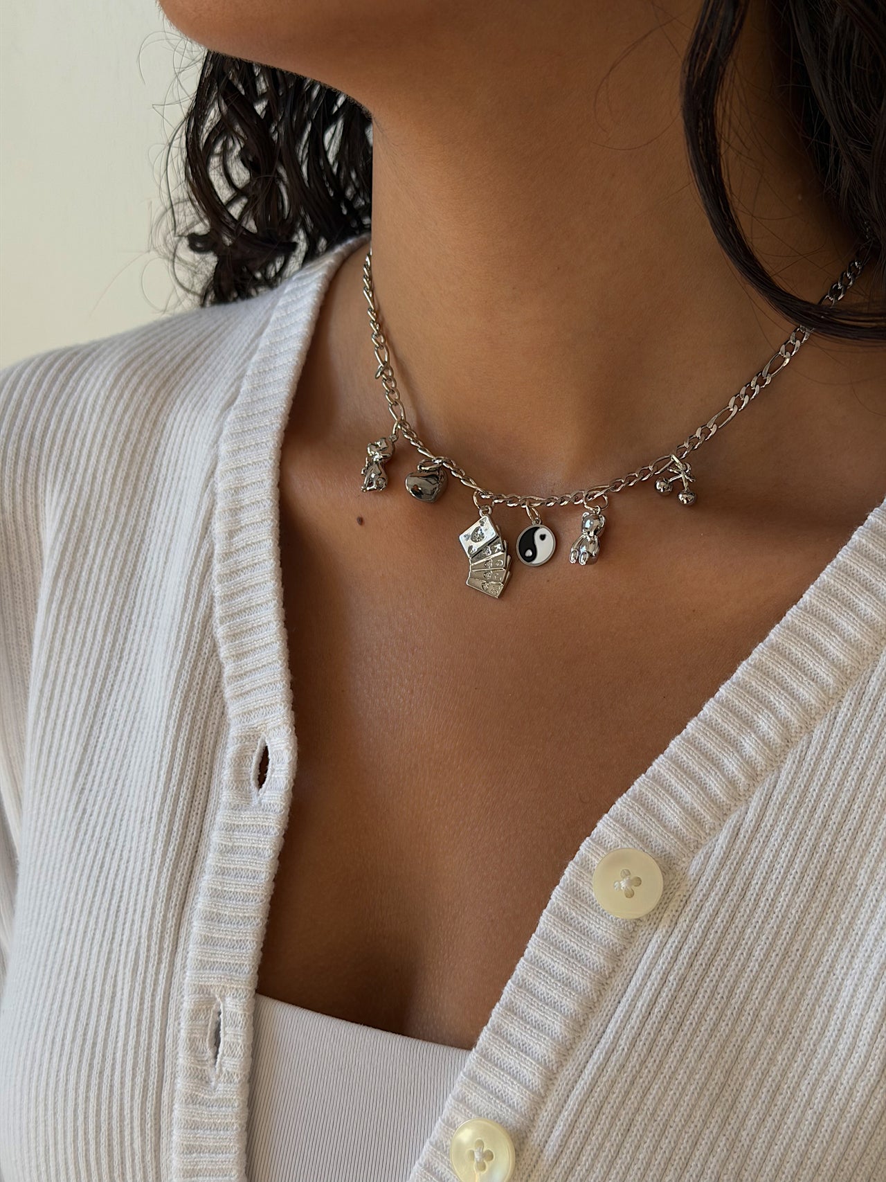 Silver Fever Charm Necklace