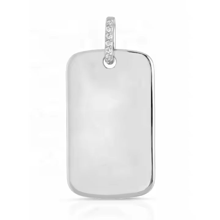 C Diamond Tag Pendant