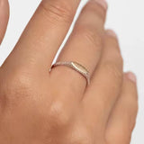 F Diamond Signet Ring