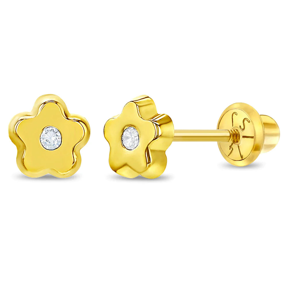 14K Flower Earrings