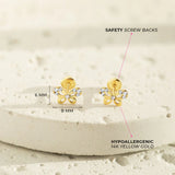 14K Butterfly Earrings