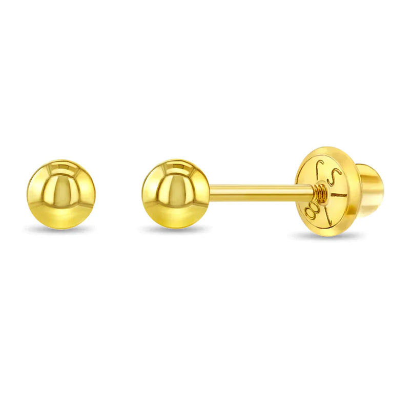 18k Classic Ball Earrings