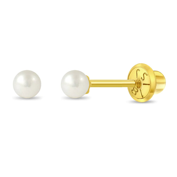 18k Classic Pearl Earrings