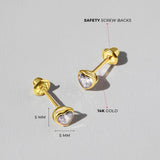 14k Bezel Heart