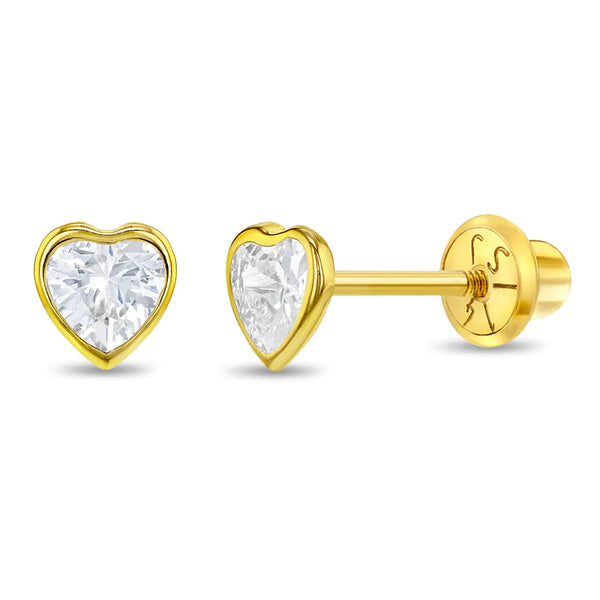 14k Bezel Heart