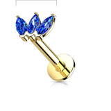 Triple Marquise 14k