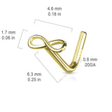 Infinity L-Shape Nose Stud
