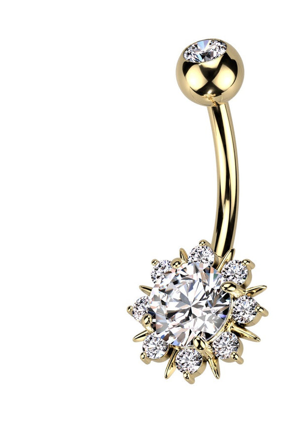 Sunburst Gem Belly Ring